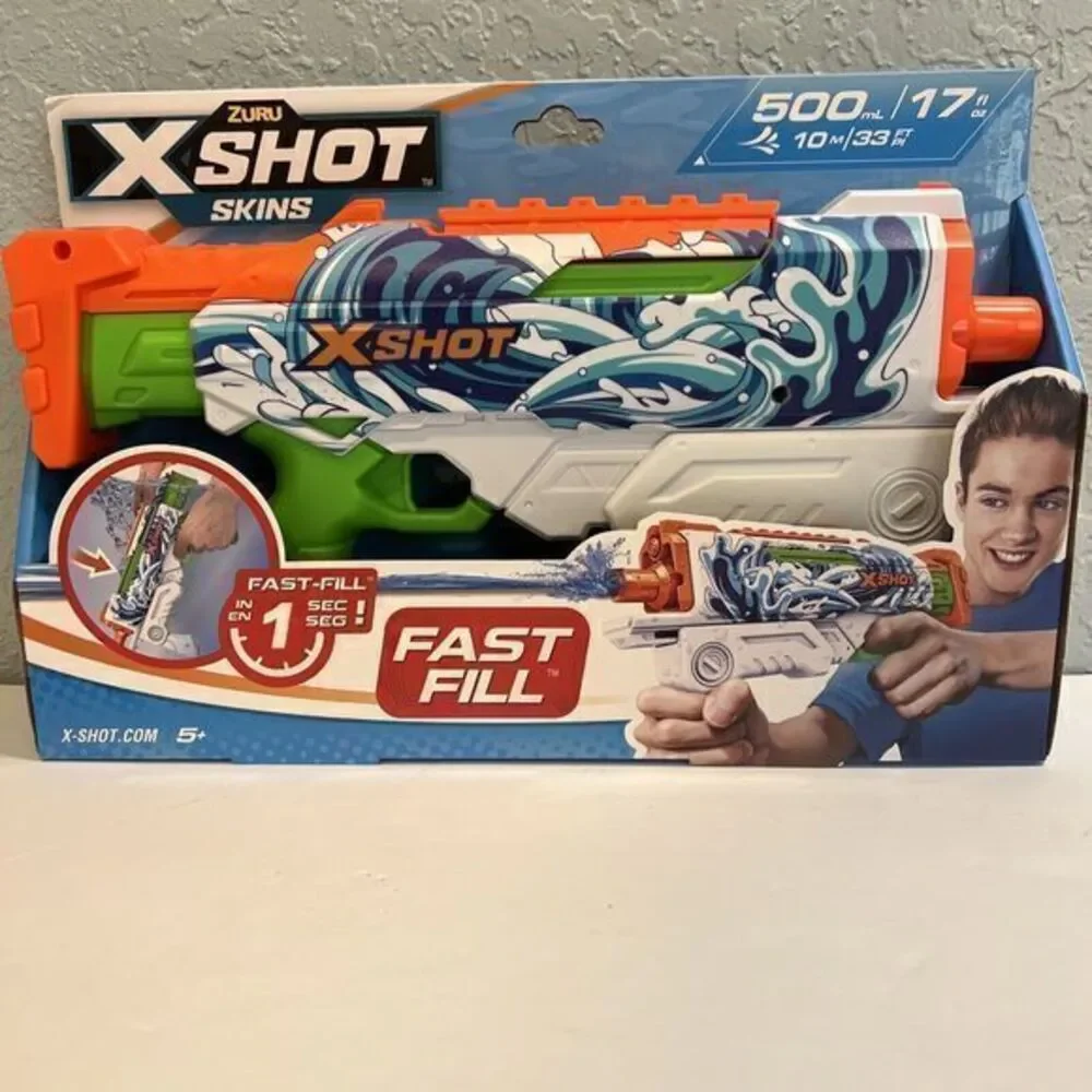 Zuru X-Shot Skins Water‎ Gun. Fast-Fill in 1 second Shoots 33 feet. New!